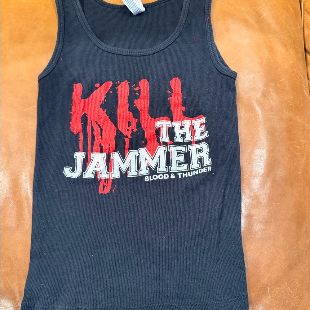 Roller Derby Black women Tank Top with Red Graphic